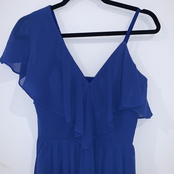DRESS the Population Sapphire Claudia Ruffle Fit and Flat Midi Dress size XS - Picture 3 of 16